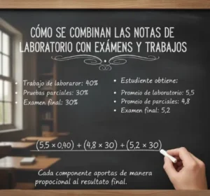 Cómo se Combinan las Notas de Laboratorio con Exámenes y Trabajos