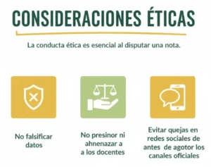 Consideraciones Éticas en Disputas de Notas