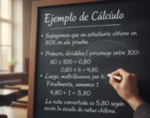 Conversión de Porcentajes a la Escala Ejemplo de Cálculo