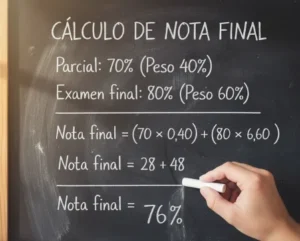 Ejemplo para Funciones de Notas Ponderadas