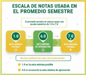 Escala de Notas Usada en el Promedio Semestre