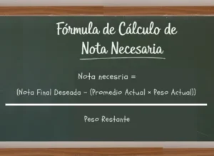 Fórmula de Cálculo de Nota Necesaria