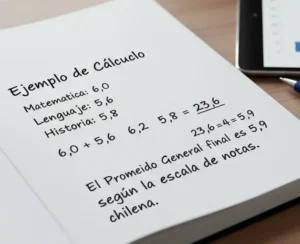Fórmula de Cálculo del GPA  Promedio General Chilena Ejemplo de Cálculo
