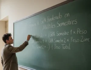 Fórmula de GPA Ponderado en Múltiples Semestres