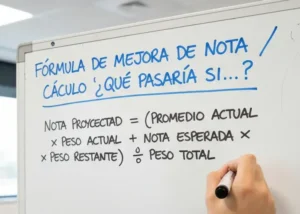 Fórmula de Mejora de Nota  Cálculo “¿Qué Pasaría Si…”
