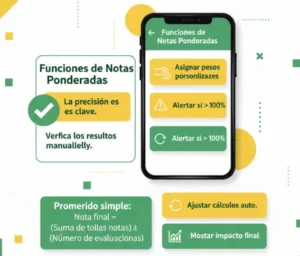 Funciones de Notas Ponderadas