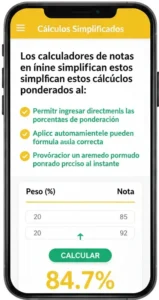 Los calculadores de notas en línea simplifican estos cálculos ponderados al