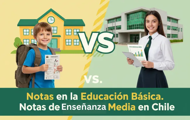 Notas en la Educación Básica vs. Notas de Enseñanza Media en Chile: Diferencias Clave