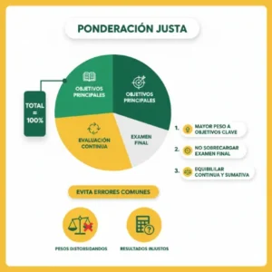 Para aplicar una ponderación justa