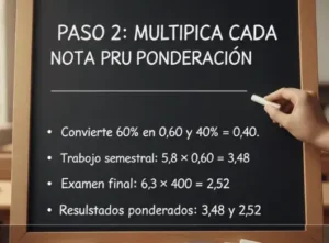 Paso 2 Multiplica Cada Nota por su Ponderación