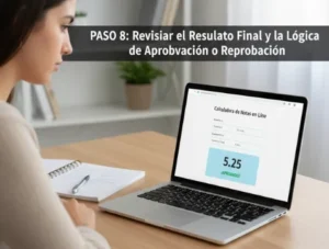 Paso 8 Revisar el Resultado Final y la Lógica de Aprobación o Reprobación
