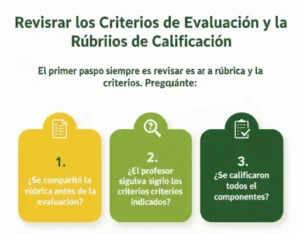 Revisar los Criterios de Evaluación y la Rúbrica de Calificación