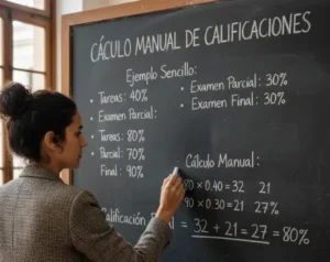 ¿Qué es el Cálculo de Notas Manual?
