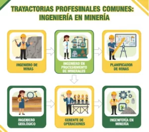 Ingeniería en Minería Trayectorias profesionales comunes