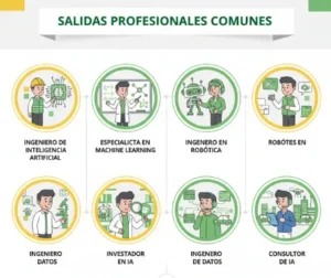 Inteligencia Artificial y Aprendizaje Automático Salidas profesionales comunes