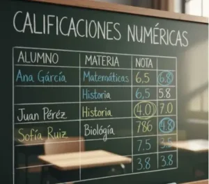 1. Calificaciones numéricas