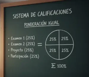 1. Sistema de ponderación igual