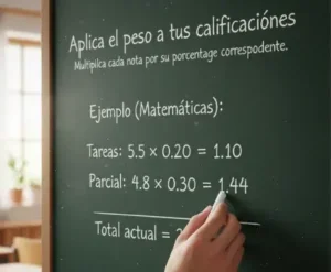 2. Aplica el peso a tus calificaciones
