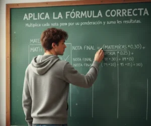 Aplica la fórmula correcta