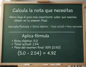 Calcula la nota que necesitas