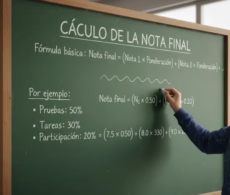 Cálculo de la nota final