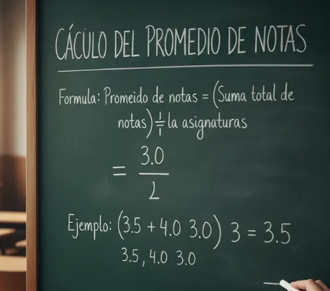 Cálculo del promedio de notas