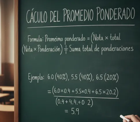 Cálculo del promedio ponderado
