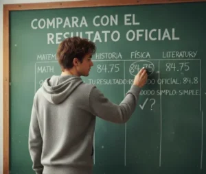 Compara con el resultado oficial