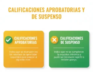 Comprensión de las calificaciones de aprobado, suspenso y el rendimiento académico