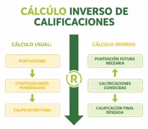 Concepto clave del cálculo inverso de calificaciones