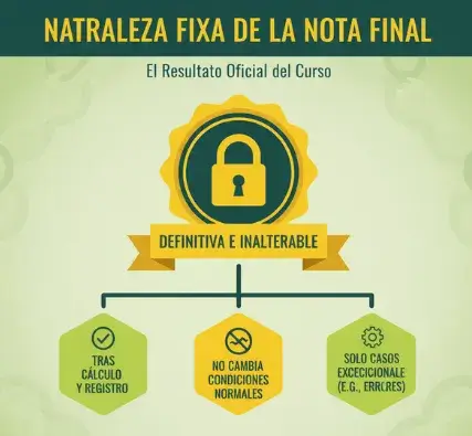 Naturaleza fija de la nota final