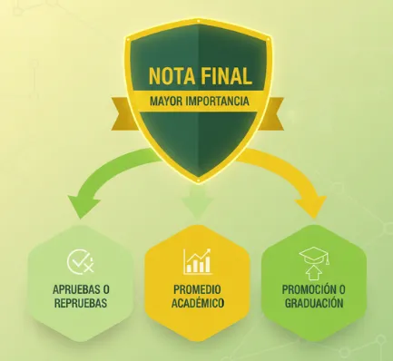 Peso de la nota final en los resultados académicos