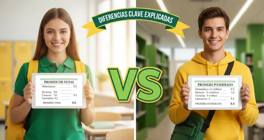 Promedio de notas vs promedio ponderado diferencias clave explicadas