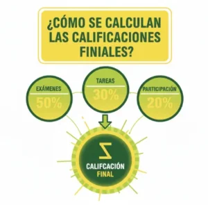 ¿Cómo se calculan las calificaciones finales?
