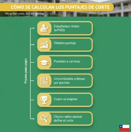 ¿Cómo se calculan los puntajes de corte
