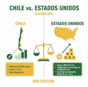 Chile vs. Estados Unidos (sistema GPA)
