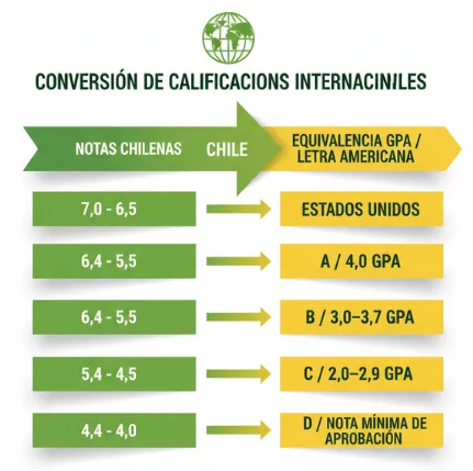 Conversión de calificaciones internacionales