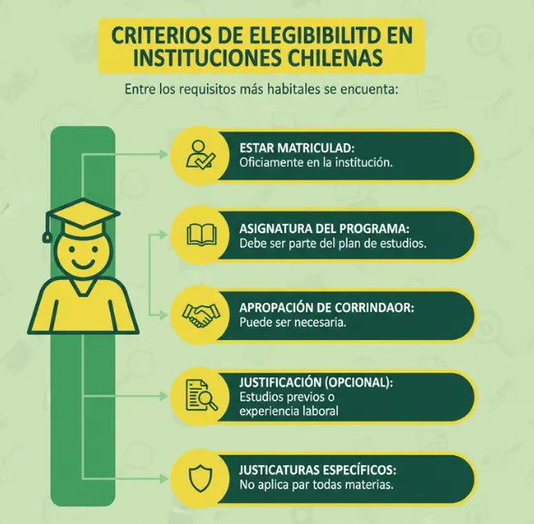 Criterios de elegibilidad en las instituciones chilenas