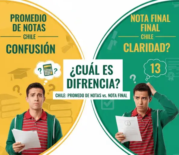 Diferencia de propósito promedio de notas vs. nota final