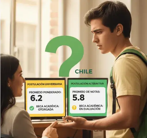 Diferencia en admisiones universitarias y becas