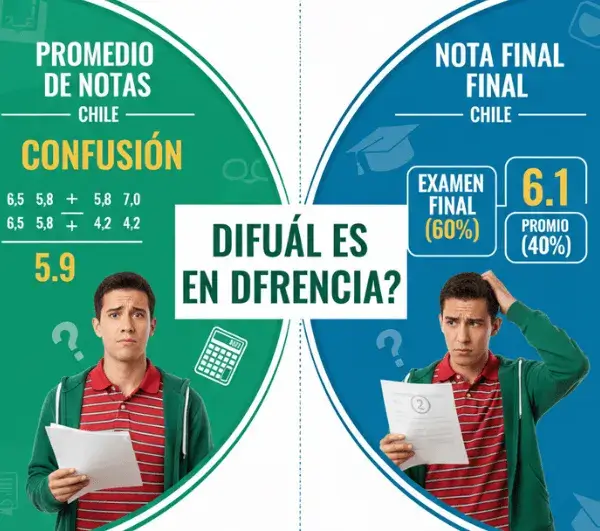 Diferencia en el cálculo promedio de notas vs. nota fina