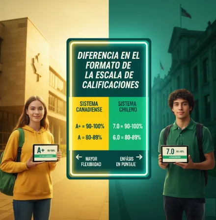 Diferencia en el formato de la escala de calificaciones
