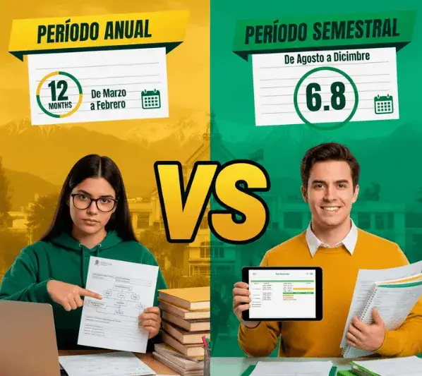 Diferencia en el período académico cubierto