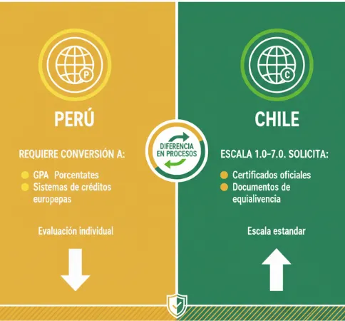 Diferencia en el reconocimiento internacional de las calificaciones