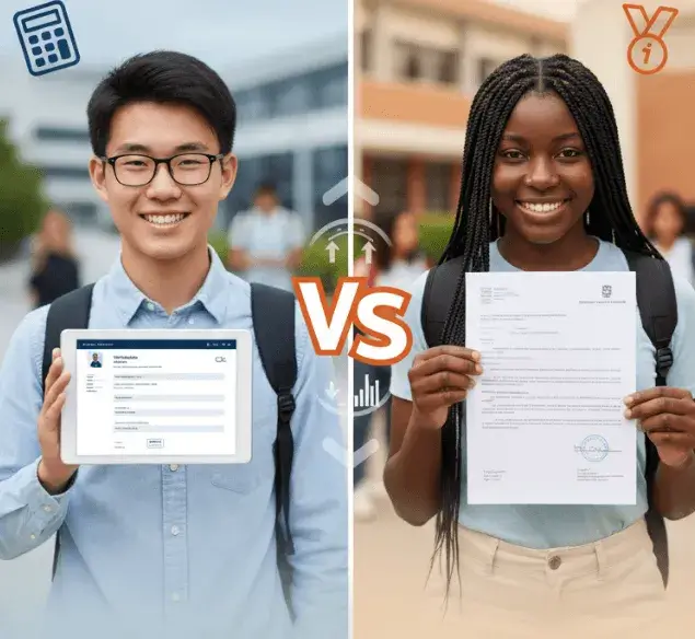 Diferencia en el uso para admisión universitaria