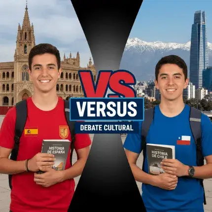 Diferencia en la distribución de las calificaciones España vs Chile