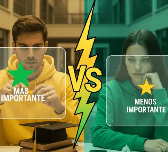Diferencia en la importancia para los estudiantes