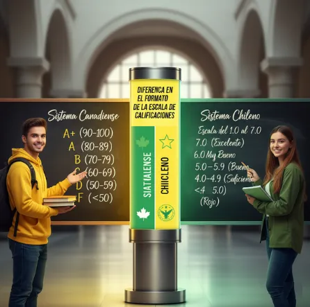 Diferencia en los criterios de aprobación (aprobación) de Sistema canadiense a Sistema chileno