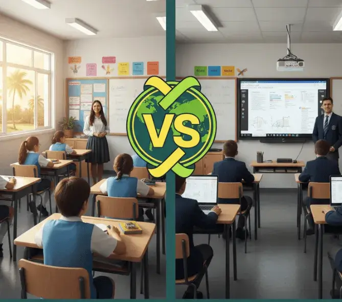 Diferencia en los métodos de evaluación académica