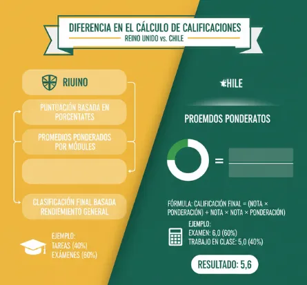 Diferencias en el método de cálculo de calificaciones